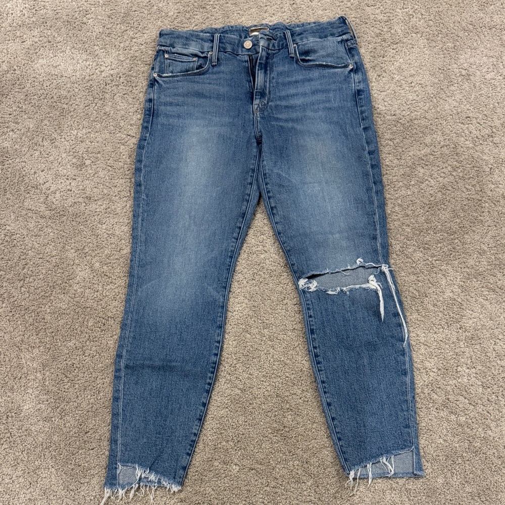 MOTHER The Looker Ankle Step Fray Jeans